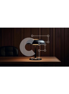 Intra Συλλεκτικό Ξύλινο Παζλ Plywood  4mm - Μαύρο επιτραπέζιο φωτιστικό σε ξύλινο τραπέζι σε ζεστό δωμάτιο Σε Ξύλινο Κουτί - Διαστάσεις Puzzle: 10x10 cm – 25 κομμάτια