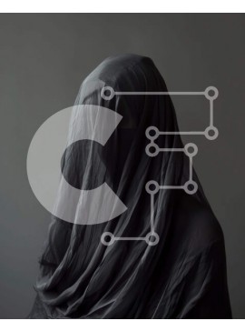 Intra Συλλεκτικό Ξύλινο Παζλ Plywood  4mm - Μυστηριώδης γυναίκα με μαύρο πέπλο Σε Ξύλινο Κουτί - Διαστάσεις Puzzle: 10x10 cm – 25 κομμάτια