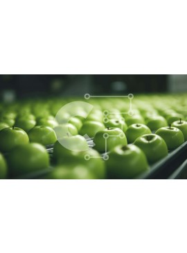 Σετ των 2 Intra Συλλεκτικό Ξύλινο Παζλ Plywood  4mm - Μεταφορική ταινία με πράσινα μήλα από οπωρώνα μηλιάς Σε Ξύλινο Κουτί - Διαστάσεις: 10x10 cm – 25 κομμάτια