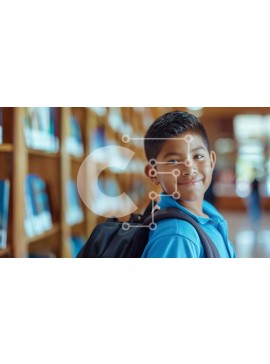 Intra Συλλεκτικό Ξύλινο Παζλ Plywood  4mm - Νεαρό αγόρι στη βιβλιοθήκη Σε Ξύλινο Κουτί - Διαστάσεις Puzzle: 10x10 cm – 25 κομμάτια