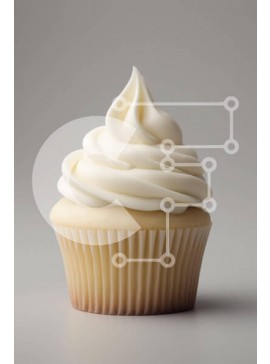 Σετ των 2 Intra Συλλεκτικό Ξύλινο Παζλ Plywood  4mm - Cupcake με λευκό πάγωμα σε γκρι φόντο Σε Ξύλινο Κουτί - Διαστάσεις: 10x10 cm – 25 κομμάτια