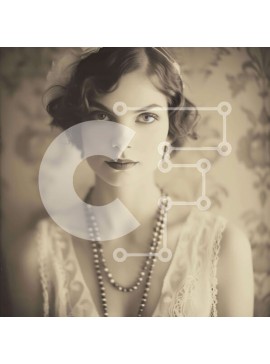 Σετ των 2 Intra Συλλεκτικό Ξύλινο Παζλ Plywood  4mm - Μόδα πορτρέτο μιας νεαρής γυναίκας Σε Ξύλινο Κουτί - Διαστάσεις: 10x10 cm – 25 κομμάτια