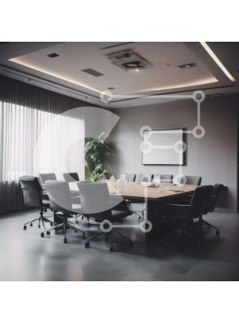 Intra Συλλεκτικό Ξύλινο Παζλ Plywood  4mm - Κενή ρύθμιση αίθουσας συνεδριάσεων με φυτά Σε Ξύλινο Κουτί - Διαστάσεις Puzzle: 10x10 cm – 25 κομμάτια