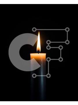 Intra Συλλεκτικό Ξύλινο Παζλ Plywood  4mm - Μονό αναμμένο κερί στο σκοτάδι Σε Ξύλινο Κουτί - Διαστάσεις: 10x10 cm – 25 κομμάτια