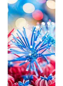 Intra Συλλεκτικό Ξύλινο Παζλ Plywood  4mm - Εορταστικά Cupcakes για τον εορτασμό της 4ης Ιουλίου Σε Ξύλινο Κουτί - Διαστάσεις Puzzle: 10x10 cm – 25 κομμάτια