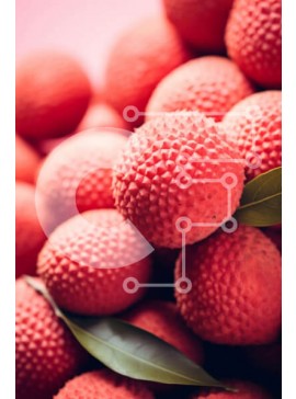 Σετ των 2 Intra Συλλεκτικό Ξύλινο Παζλ Plywood  4mm - Σωρός από φρέσκα κόκκινα λίτσι με πράσινο φύλλο Σε Ξύλινο Κουτί - Διαστάσεις: 10x10 cm – 25 κομμάτια