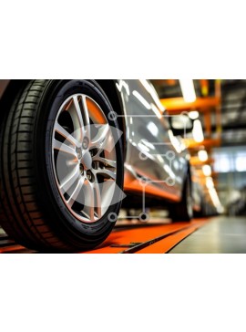 Intra Συλλεκτικό Ξύλινο Παζλ Plywood  4mm - Σκηνή μεταφοράς: Λευκό αυτοκίνητο στη γραμμή συναρμολόγησης Σε Ξύλινο Κουτί - Διαστάσεις Puzzle: 10x10 cm – 25 κομμάτια