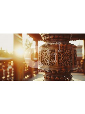 Intra Συλλεκτικό Ξύλινο Παζλ Plywood  4mm - Ψηλό περίτεχνα σκαλισμένο κουδούνι Σε Ξύλινο Κουτί - Διαστάσεις Puzzle: 10x10 cm – 25 κομμάτια