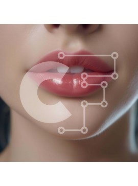 Σετ των 2 Intra Συλλεκτικό Ξύλινο Παζλ Plywood  4mm - Κοντινό πλάνο των ροζ χειλιών της γυναίκας Σε Ξύλινο Κουτί - Διαστάσεις: 10x10 cm – 25 κομμάτια