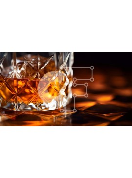 Σετ των 2 Intra Συλλεκτικό Ξύλινο Παζλ Plywood  4mm - Ποτήρι ουίσκι με πάγο Σε Ξύλινο Κουτί - Διαστάσεις: 10x10 cm – 25 κομμάτια