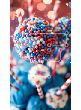 Intra Συλλεκτικό Ξύλινο Παζλ Plywood  4mm - Κοντινό πλάνο με πολύχρωμα κέικ ποπ και διάφορες καραμέλες Σε Ξύλινο Κουτί - Διαστάσεις: 10x10 cm – 25 κομμάτια