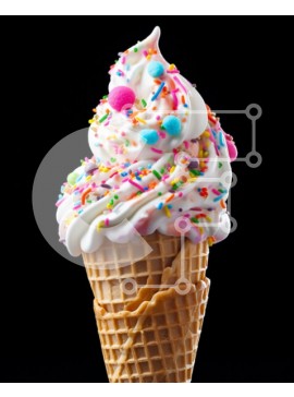 Σετ των 2 Intra Συλλεκτικό Ξύλινο Παζλ Plywood  4mm - Πολύχρωμο χωνάκι βάφλα παγωτού με σαντιγί Σε Ξύλινο Κουτί - Διαστάσεις: 10x10 cm – 25 κομμάτια