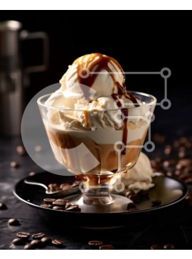 Σετ των 2 Intra Συλλεκτικό Ξύλινο Παζλ Plywood  4mm - Λαχταριστό παγωτό με σάλτσα καραμέλας και σαντιγί Σε Ξύλινο Κουτί - Διαστάσεις: 10x10 cm – 25 κομμάτια