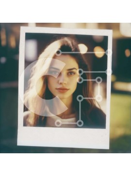 Intra Συλλεκτικό Ξύλινο Παζλ Plywood  4mm - Πορτρέτο μιας νεαρής γυναίκας με μακριά καστανά μαλλιά Σε Ξύλινο Κουτί - Διαστάσεις Puzzle: 10x10 cm – 25 κομμάτια