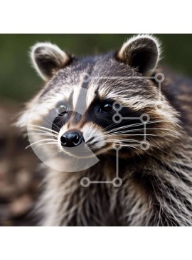 Intra Συλλεκτικό Ξύλινο Παζλ Plywood  4mm - Ρακούν κάθεται στο έδαφος Σε Ξύλινο Κουτί - Διαστάσεις: 10x10 cm – 25 κομμάτια