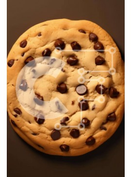 Σετ των 2 Intra Συλλεκτικό Ξύλινο Παζλ Plywood  4mm - Νόστιμο μπισκότο με τσιπ σοκολάτας σε καφέ φόντο Σε Ξύλινο Κουτί - Διαστάσεις: 10x10 cm – 25 κομμάτια