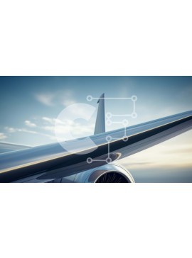 Intra Συλλεκτικό Ξύλινο Παζλ Plywood  4mm - Κοντινό πλάνο της πτέρυγας αεροπλάνου κατά την πτήση Σε Ξύλινο Κουτί - Διαστάσεις Puzzle: 10x10 cm – 25 κομμάτια