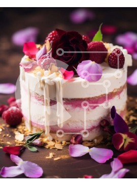 Σετ των 2 Intra Συλλεκτικό Ξύλινο Παζλ Plywood  4mm - Λαχταριστό κέικ φρούτων με φρέσκα υλικά και σαντιγί Σε Ξύλινο Κουτί - Διαστάσεις: 10x10 cm – 25 κομμάτια