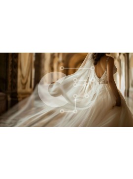 Intra Συλλεκτικό Ξύλινο Παζλ Plywood  4mm - Ρομαντική στιγμή γάμου: Νύφη με κομψό φόρεμα Σε Ξύλινο Κουτί - Διαστάσεις Puzzle: 10x10 cm – 25 κομμάτια