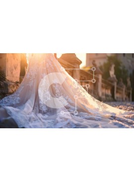 Σετ των 2 Intra Συλλεκτικό Ξύλινο Παζλ Plywood  4mm - Νύφη με νυφικό στο αρχαίο κάστρο με το ηλιοβασίλεμα Σε Ξύλινο Κουτί - Διαστάσεις: 10x10 cm – 25 κομμάτια