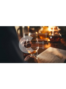 Σετ των 2 Intra Συλλεκτικό Ξύλινο Παζλ Plywood  4mm - Άτομο με άδειο ποτήρι κρασί και διάφορα αλκοολούχα ποτά Σε Ξύλινο Κουτί - Διαστάσεις: 10x10 cm – 25 κομμάτια