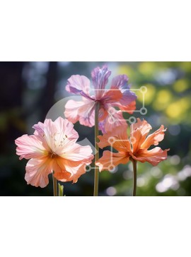 Intra Συλλεκτικό Ξύλινο Παζλ Plywood  4mm - Πολύχρωμα λουλούδια σε φυσικό περιβάλλον Σε Ξύλινο Κουτί - Διαστάσεις: 10x10 cm – 25 κομμάτια