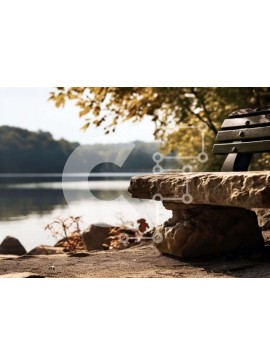 Intra Συλλεκτικό Ξύλινο Παζλ Plywood  4mm - Park Bench by Water's Edge Σε Ξύλινο Κουτί - Διαστάσεις Puzzle: 10x10 cm – 25 κομμάτια