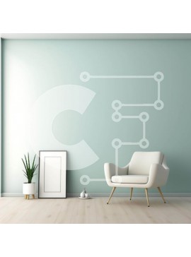 Intra Συλλεκτικό Ξύλινο Παζλ Plywood  4mm - Λευκή καρέκλα σε ένα άδειο δωμάτιο με πράσινους τοίχους Σε Ξύλινο Κουτί - Διαστάσεις Puzzle: 10x10 cm – 25 κομμάτια