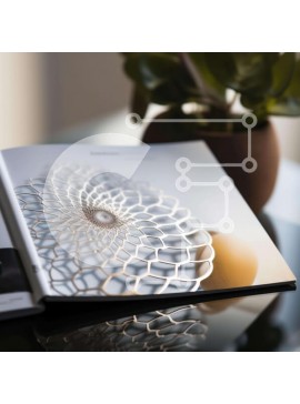 Intra Συλλεκτικό Ξύλινο Παζλ Plywood  4mm - Ανοιχτό βιβλίο με περίπλοκη τέχνη και φυτό σε γλάστρα Σε Ξύλινο Κουτί - Διαστάσεις Puzzle: 10x10 cm – 25 κομμάτια