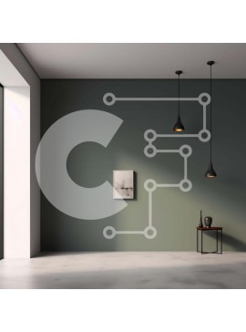 Intra Συλλεκτικό Ξύλινο Παζλ Plywood  4mm - Άδειο δωμάτιο με πράσινους τοίχους και έπιπλα Σε Ξύλινο Κουτί - Διαστάσεις Puzzle: 10x10 cm – 25 κομμάτια