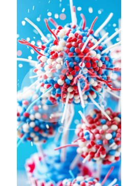 Intra Συλλεκτικό Ξύλινο Παζλ Plywood  4mm - Πολύχρωμα cupcakes και καραμέλες που μοιάζουν με πυροτεχνήματα Σε Ξύλινο Κουτί - Διαστάσεις: 10x10 cm – 25 κομμάτια