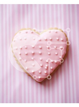 Σετ των 2 Intra Συλλεκτικό Ξύλινο Παζλ Plywood  4mm - Μπισκότο σε σχήμα καρδιάς με ροζ πάγωμα και πασπάλισμα Σε Ξύλινο Κουτί - Διαστάσεις: 10x10 cm – 25 κομμάτια