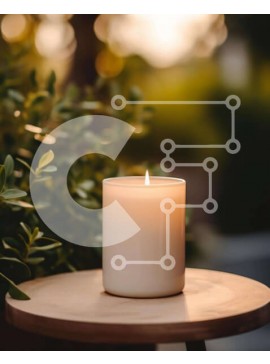 Intra Συλλεκτικό Ξύλινο Παζλ Plywood  4mm - Λευκό κερί σε ξύλινο τραπέζι εξωτερικού χώρου Σε Ξύλινο Κουτί - Διαστάσεις Puzzle: 10x10 cm – 25 κομμάτια