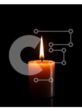 Intra Συλλεκτικό Ξύλινο Παζλ Plywood  4mm - Μονό αναμμένο κερί στο σκοτάδι Σε Ξύλινο Κουτί - Διαστάσεις Puzzle: 10x10 cm – 25 κομμάτια