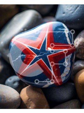 Intra Συλλεκτικό Ξύλινο Παζλ Plywood  4mm - Πολύχρωμος βράχος σε σχήμα αστεριού σε φυσικό περιβάλλον Σε Ξύλινο Κουτί - Διαστάσεις: 10x10 cm – 25 κομμάτια