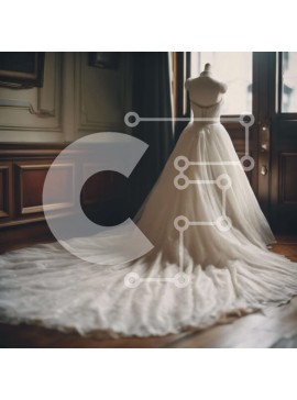 Σετ των 2 Intra Συλλεκτικό Ξύλινο Παζλ Plywood  4mm - Λευκό νυφικό που εμφανίζεται σε ένα ευάερο δωμάτιο Σε Ξύλινο Κουτί - Διαστάσεις: 10x10 cm – 25 κομμάτια