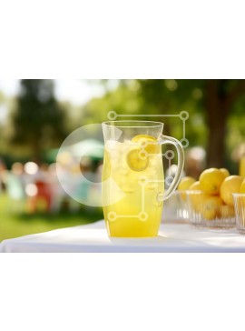 Σετ των 2 Intra Συλλεκτικό Ξύλινο Παζλ Plywood  4mm - Δροσιστική σκηνή λεμονάδας σε εξωτερικούς χώρους Σε Ξύλινο Κουτί - Διαστάσεις: 10x10 cm – 25 κομμάτια