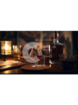 Σετ των 2 Intra Συλλεκτικό Ξύλινο Παζλ Plywood  4mm - Ποτήρι και μπουκάλια αλκοόλ Σε Ξύλινο Κουτί - Διαστάσεις: 10x10 cm – 25 κομμάτια