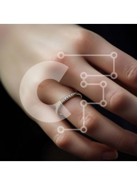 Σετ των 2 Intra Συλλεκτικό Ξύλινο Παζλ Plywood  4mm - Λευκό χρυσό δαχτυλίδι αρραβώνων σε γυναικείο χέρι Σε Ξύλινο Κουτί - Διαστάσεις: 10x10 cm – 25 κομμάτια