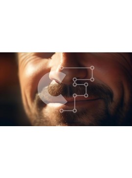 Intra Συλλεκτικό Ξύλινο Παζλ Plywood  4mm - Close-up πορτρέτο του χαμογελαστού άνδρα Σε Ξύλινο Κουτί - Διαστάσεις Puzzle: 10x10 cm – 25 κομμάτια