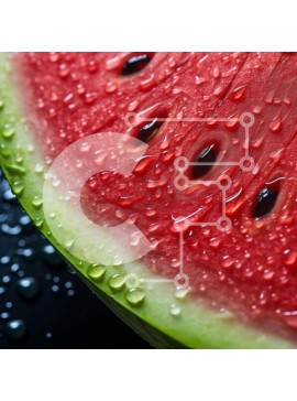 Σετ των 2 Intra Συλλεκτικό Ξύλινο Παζλ Plywood  4mm - Φρέσκια φέτα καρπούζι με σταγόνες νερού Σε Ξύλινο Κουτί - Διαστάσεις: 10x10 cm – 25 κομμάτια