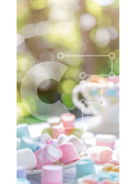 Intra Συλλεκτικό Ξύλινο Παζλ Plywood  4mm - Τραπέζι με Marshmallows, φλιτζάνια και γλυκά Σε Ξύλινο Κουτί - Διαστάσεις: 10x10 cm – 25 κομμάτια