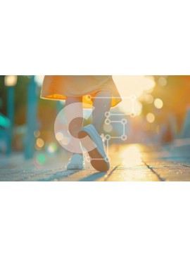 Intra Συλλεκτικό Ξύλινο Παζλ Plywood  4mm - Άτομο που περπατά σε εξωτερικούς χώρους με λευκά αθλητικά παπούτσια Σε Ξύλινο Κουτί - Διαστάσεις Puzzle: 10x10 cm – 25 κομμάτια