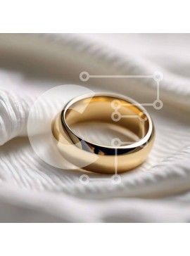 Σετ των 2 Intra Συλλεκτικό Ξύλινο Παζλ Plywood  4mm - Χρυσή βέρα σε λευκό ύφασμα Σε Ξύλινο Κουτί - Διαστάσεις: 10x10 cm – 25 κομμάτια