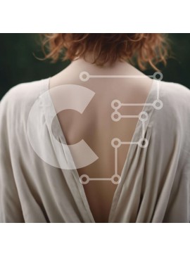 Σετ των 2 Intra Συλλεκτικό Ξύλινο Παζλ Plywood  4mm - Γυναίκα με καστανοκόκκινα μαλλιά και λευκό φόρεμα σε εξωτερικούς χώρους Σε Ξύλινο Κουτί - Διαστάσεις: 10x10 cm – 25 κομμάτια