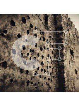 Intra Συλλεκτικό Ξύλινο Παζλ Plywood  4mm - Εγκαταλελειμμένο κτίριο με τρύπες και πουλί Σε Ξύλινο Κουτί - Διαστάσεις Puzzle: 10x10 cm – 25 κομμάτια