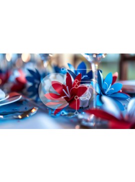 Intra Συλλεκτικό Ξύλινο Παζλ Plywood  4mm - Εορταστικό τραπέζι με χάρτινα λουλούδια Σε Ξύλινο Κουτί - Διαστάσεις Puzzle: 10x10 cm – 25 κομμάτια