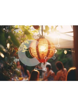 Intra Συλλεκτικό Ξύλινο Παζλ Plywood  4mm - Ομάδα ανθρώπων στην υπαίθρια τραπεζαρία Σε Ξύλινο Κουτί - Διαστάσεις Puzzle: 10x10 cm – 25 κομμάτια