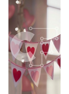 Intra Συλλεκτικό Ξύλινο Παζλ Plywood  4mm - Διακοσμήσεις για την ημέρα του Αγίου Βαλεντίνου Σε Ξύλινο Κουτί - Διαστάσεις Puzzle: 10x10 cm – 25 κομμάτια