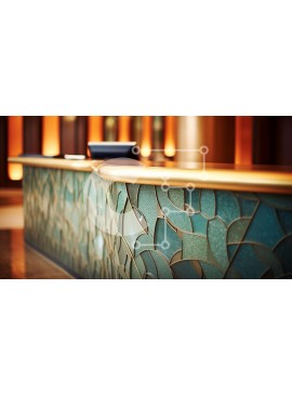 Intra Συλλεκτικό Ξύλινο Παζλ Plywood  4mm - Φιλόξενος χώρος υποδοχής με επιστρωμένο πάγκο Σε Ξύλινο Κουτί - Διαστάσεις Puzzle: 10x10 cm – 25 κομμάτια